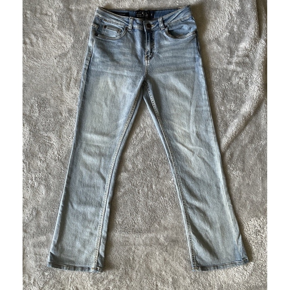 Lucky Brand Girls Ava Bootcut Light Wash Jeans Size 14 w/ Adjustable Waistband
